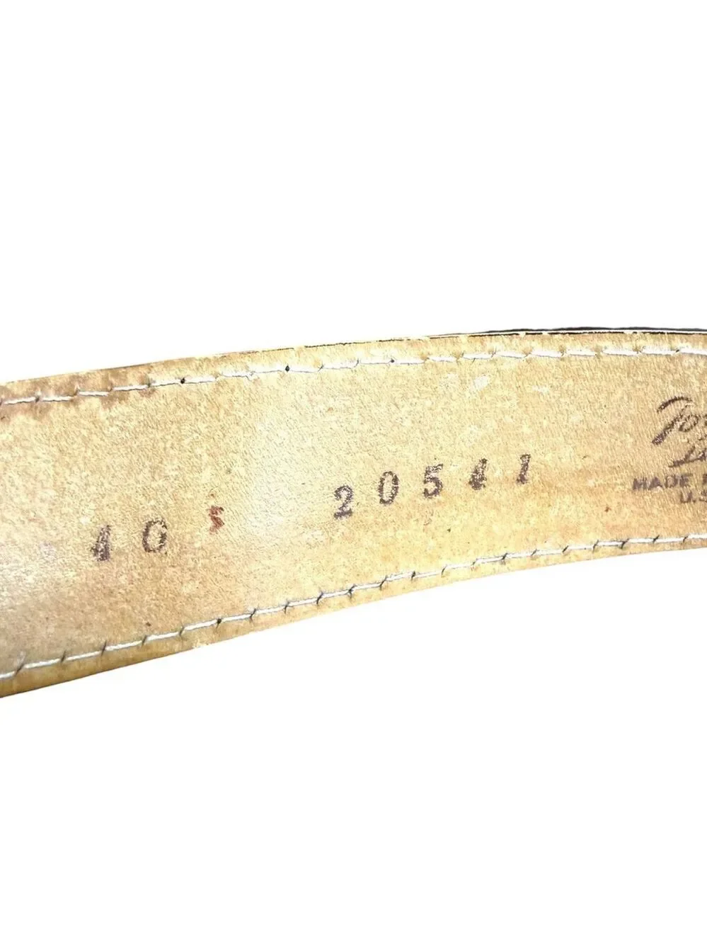 Vintage Rohms Lizard Leather Belt Black Made in USA Size 40 No Buckle